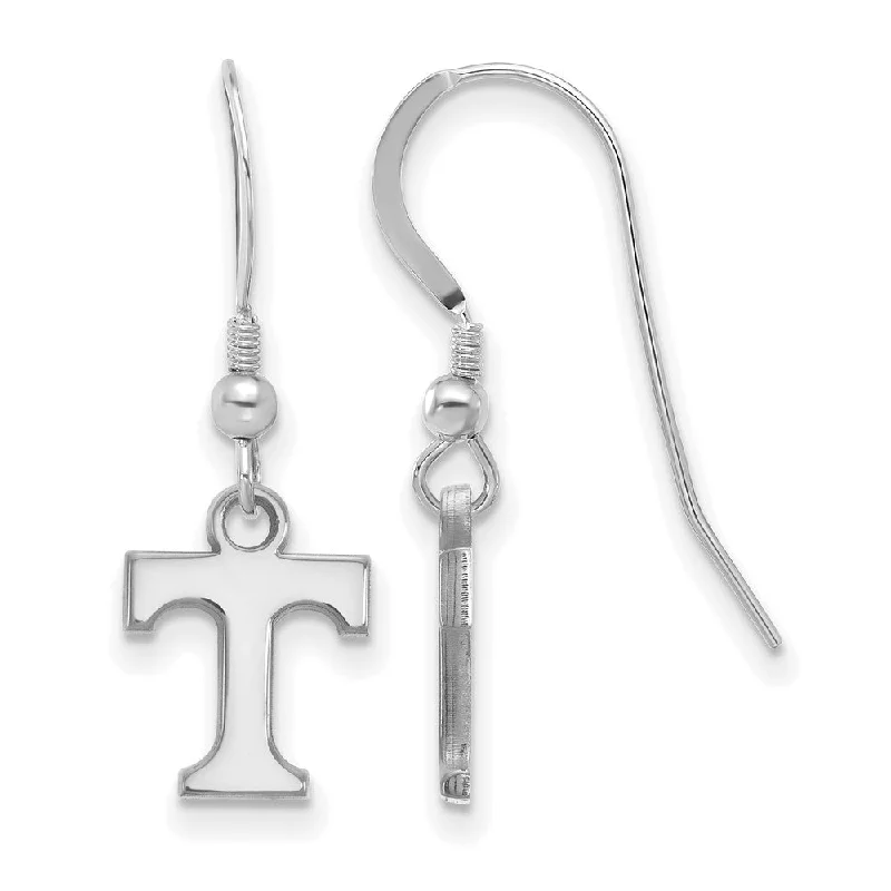 Fashionable Silver Earrings-Sterling Silver University of Tennessee XS (Tiny) Dangle Wire Earrings