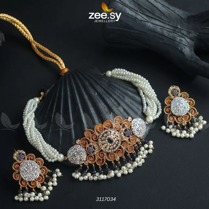 Modern Choker Necklaces-Maya Ali Necklace Sets