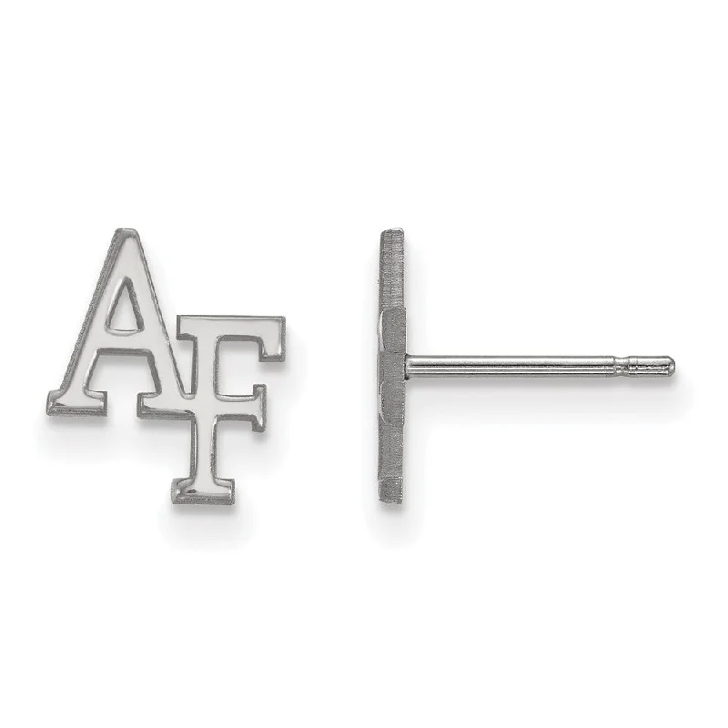 Fine Gold Earrings-Sterling Silver Air force Academy XS (Tiny) Post Earrings