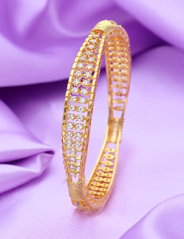 Fashionable Gold Bangles-Designer Zircon Kada Bangles ZBGL11061