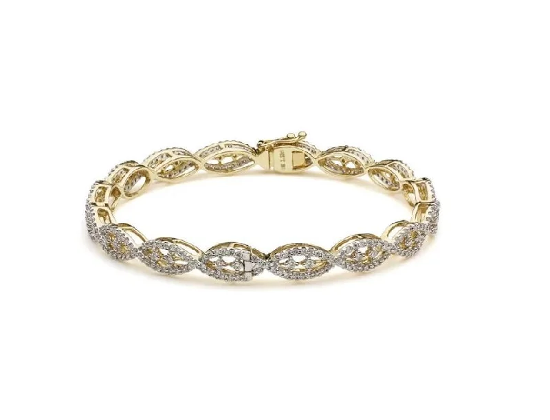 Luxury Stackable Gold Bangles-18K Yellow Gold Diamond Bangle W/ 2.48ct VVS Diamonds & Crossover Pattern