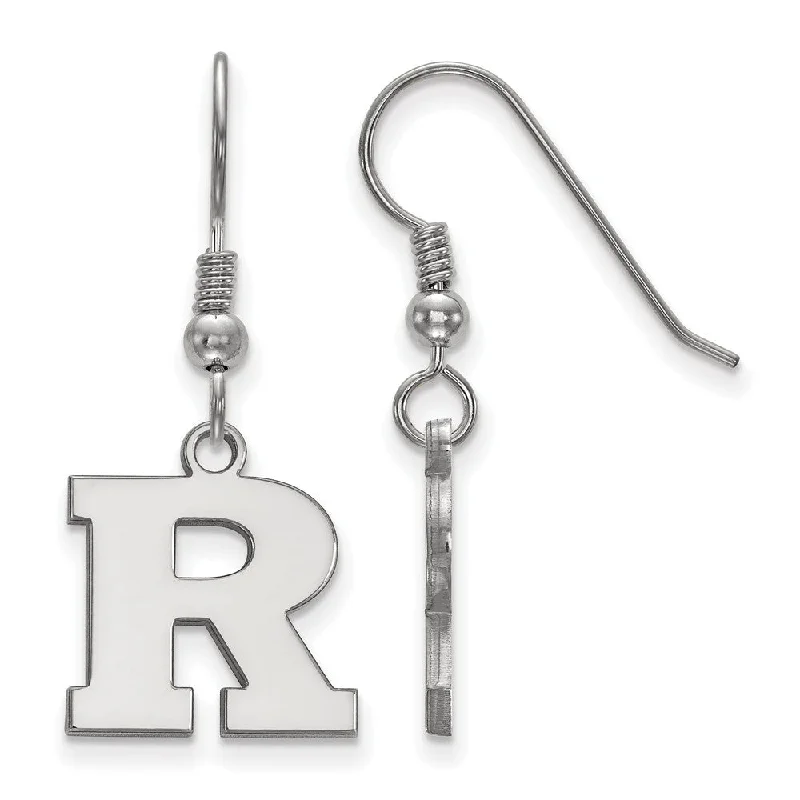 Eye-Catching Earrings-Sterling Silver Rutgers Small Dangle Earrings