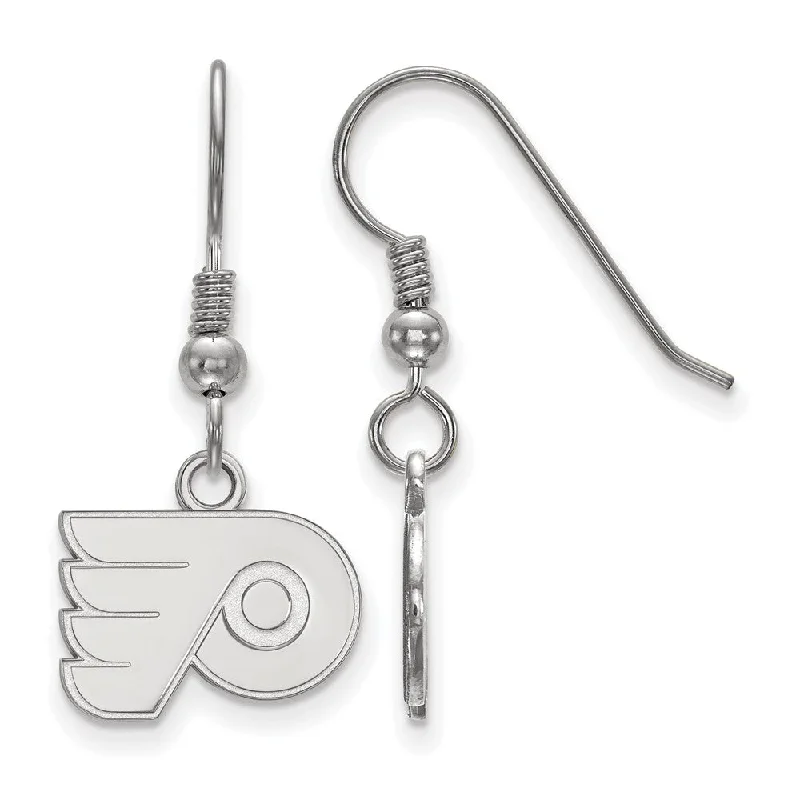 Fashion Earrings for Teens-Sterling Silver NHL Philadelphia Flyers XS Dangle Earrings