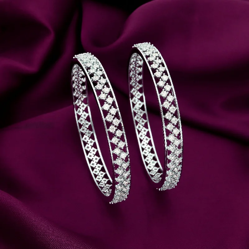 Unique Gold Bangle Bracelets-Designer Zirconia Bangles ZBGL10829