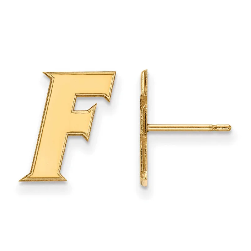 Luxury Gold Earrings-10k Yellow Gold University of Florida Small Post Earrings