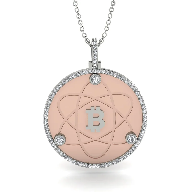 Stylish Gemstone Pendant Necklaces-Bitcoin Diamond Atom Necklace - Kingston No. 6