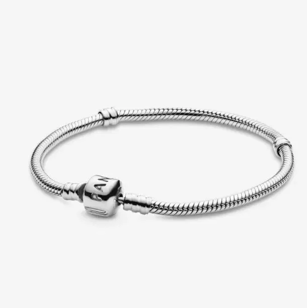 Simple Gold Link Bracelets-Pandora Moments Snake Chain Bracelet