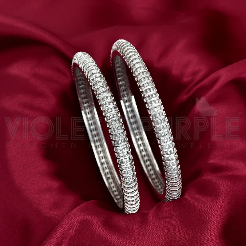 Gorgeous Gold Bangle Bracelets-Zirconia Bangles ZBGL10189