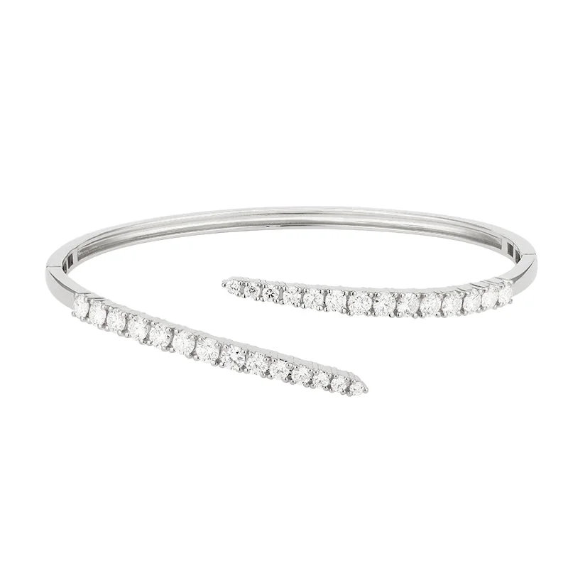 Crystal Bangle Bracelets-Diamond Wrap Bangle