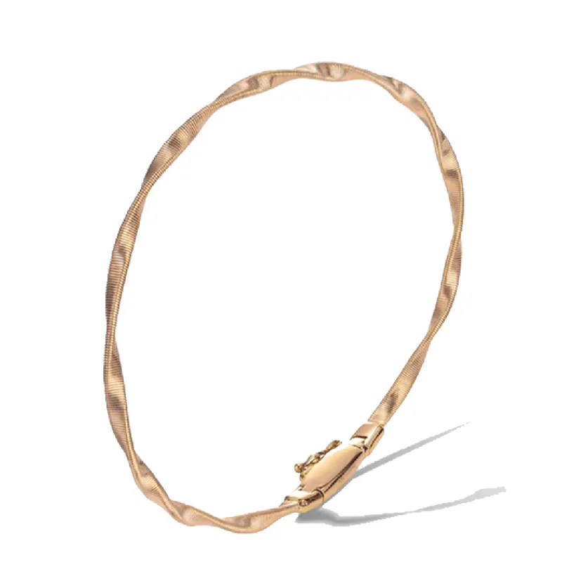 Minimalist Silver Chain Bracelets-Marco Bicego Marrakech 18K Rose Gold Single Strand Bracelet BG337 R