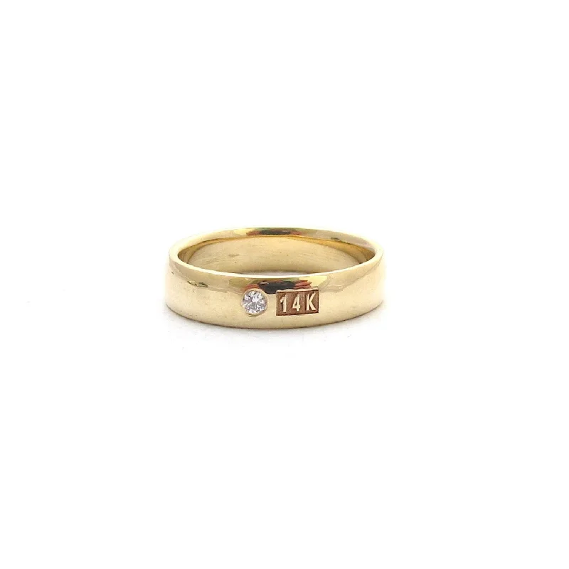 Fashionable Gold Rings-Hallmark Pinky Ring