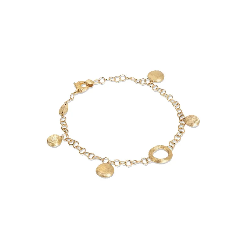 Stylish Tennis Bracelets for Brides-Marco Bicego Jaipur Collection 18K Yellow Gold Charm Bracelet BB2612 Y