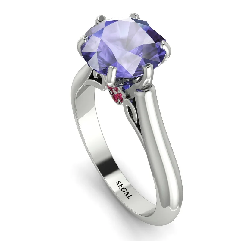 Gold Diamond Rings-3ct Tanzanite Engagement Ring - June No. 212