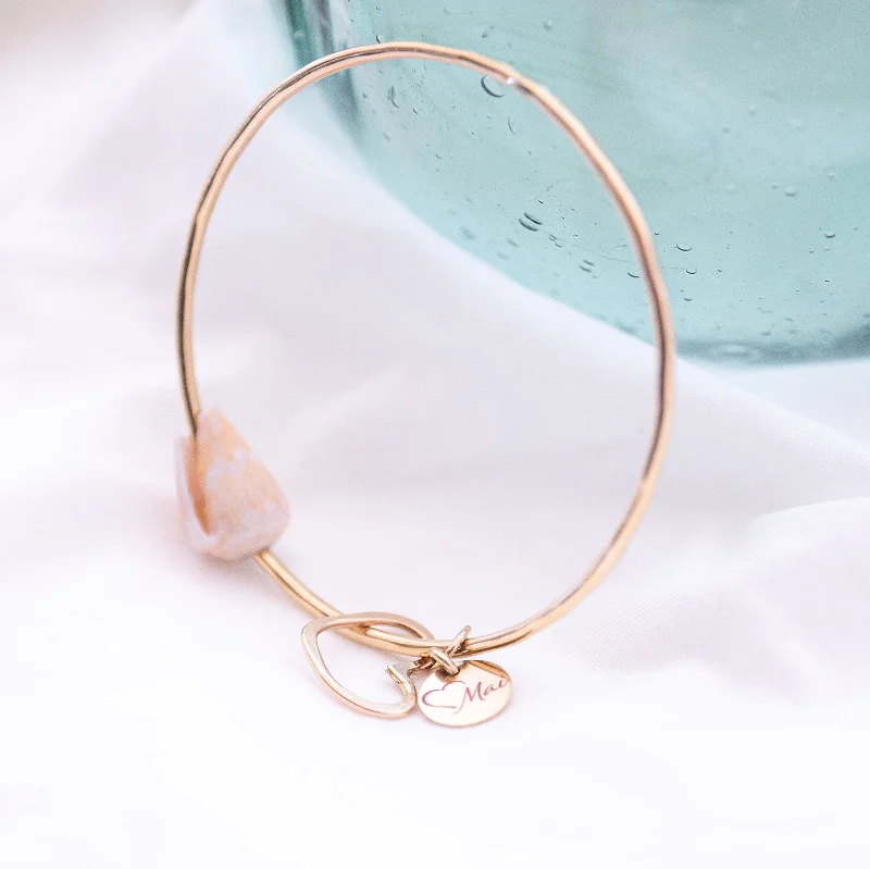 Luxury Bangle Bracelets-Keiki (Child) Kauai Sea Shell Bangle