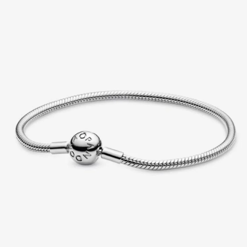 High-End Charm Bracelets-Pandora Moments Snake Chain Bracelet