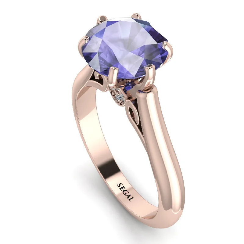 Wedding Ring Sets-3ct Tanzanite Engagement Ring - June No. 202